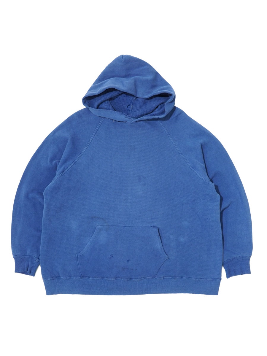 60'S THERMAL LINED HOODED SWEAT SHIRT BLUE (APPROX.LARGE)