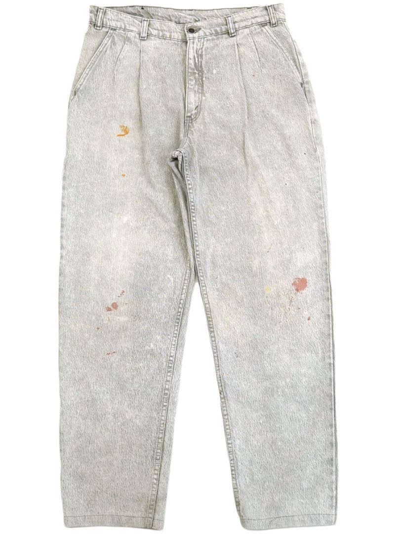 80's～ LEVI'S SILVERTAB DENIM SLACKS GREY (APPROX.W32.5 L28.5)