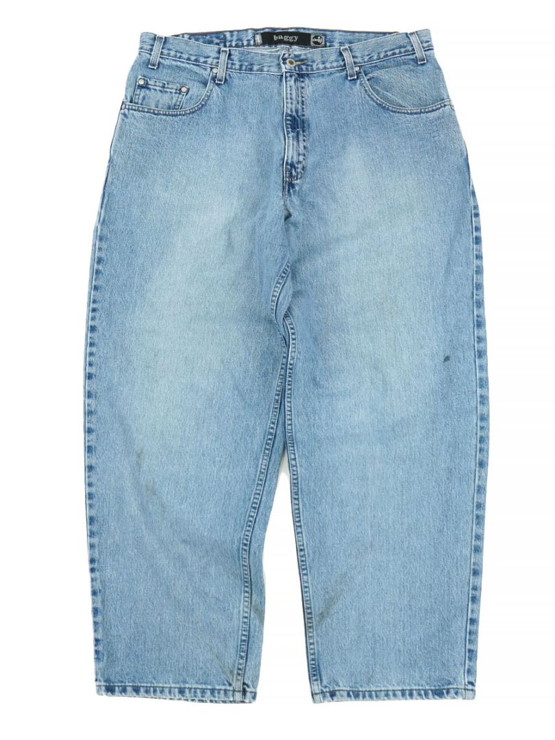 00'S LEVI'S SILVERTAB ''BAGGY'' BLUE JEANS (SIZE. W38 L30) 
