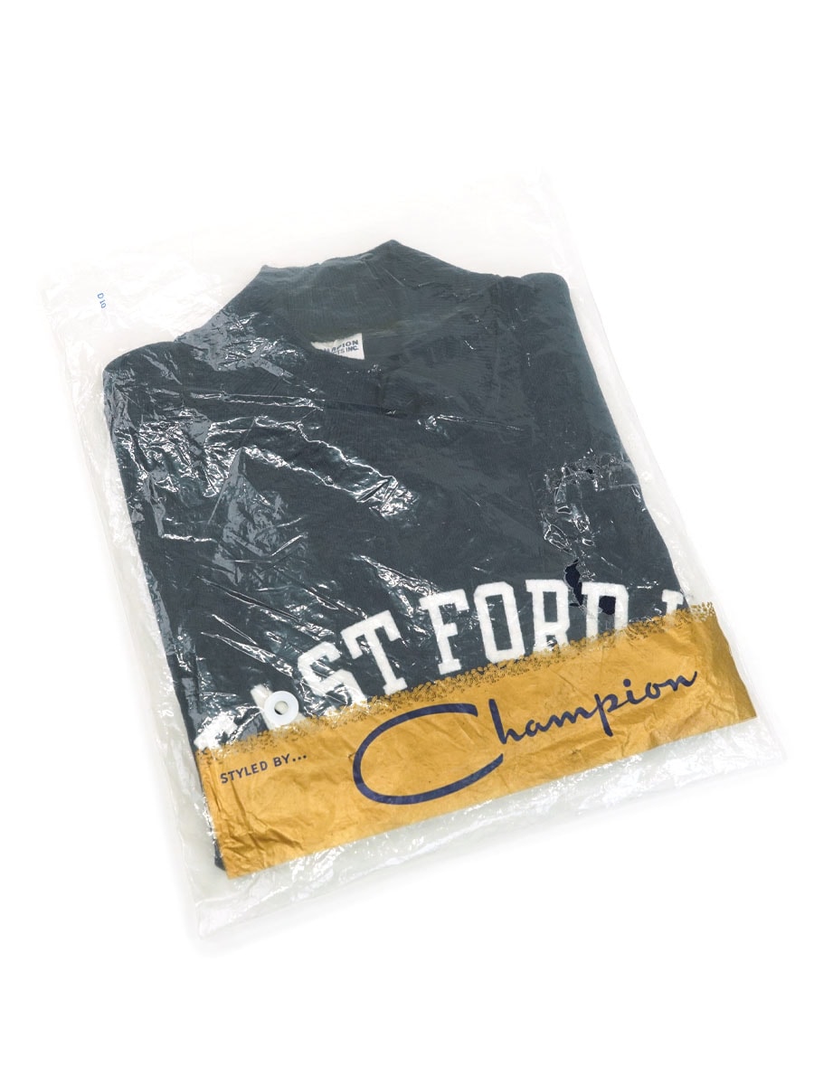 60'S CHAMPION ''LEAST FORD INC.'' FLOCK PRINT T SHIRT NAVY (SIZE.MEDIUM) NOS