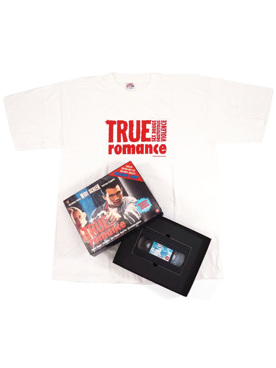90'S ''TRUE ROMANCE'' T SHIRT & VHS SET (SIZE. X LARGE) NOS