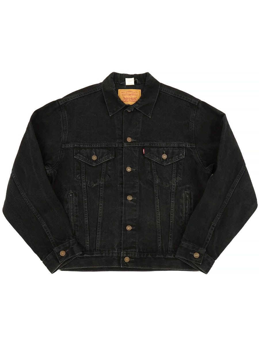 90'S LEVI'S 70507-4159 BLACK DENIM JACKET WITH 4 POCKET (SIZE 90'S LEVI'S 70507-4159 BLACK DENIM JACKET WITH 4 POCKET (SIZE