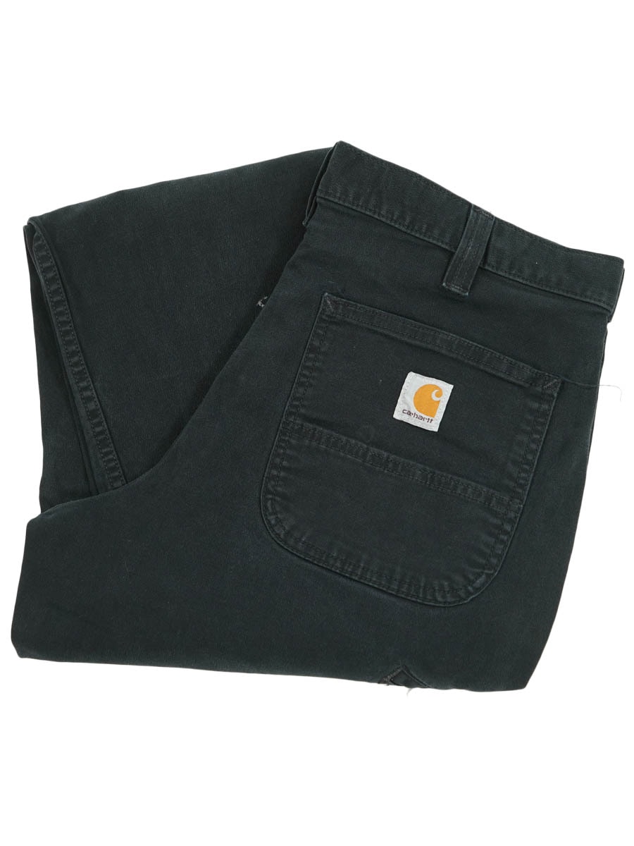 <BLACK>Carhartt ダブルニー W34 L32 CARHARTT RELAXED FIT CANVAS WORK PANTS BLACK (SIZE.W34 L32) | NEW