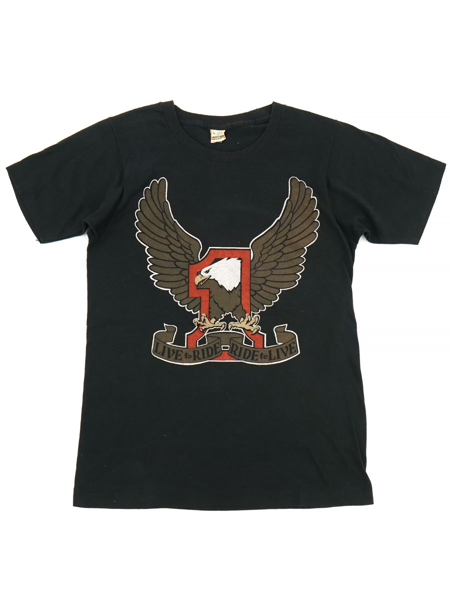 70's～ SCREEN STARS ''LIEVE TO RIDE, RIDE TO LIVE'' T SHIRT (SIZE. SMALL)