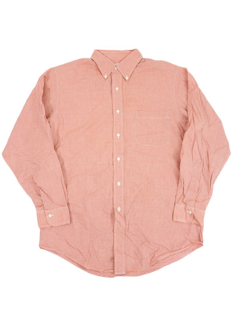 BROOKS BROTHERS MAKERS CHECKED PATTERN B.D. SHIRT (SIZE.15 1/2