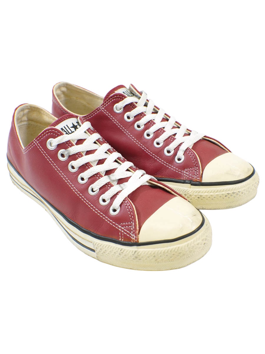 90'S CONVERSE ALL STAR LO LEATHER RED (SIZE.9) MADE IN USA