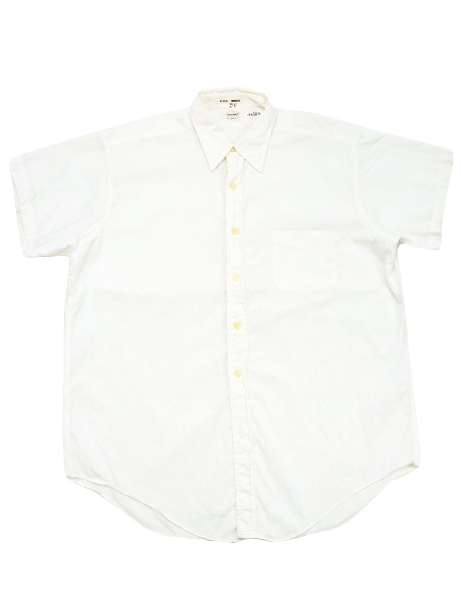60'S CRAWFORD S/S COTTON SHIRT WHITE (APPROX.LARGE)