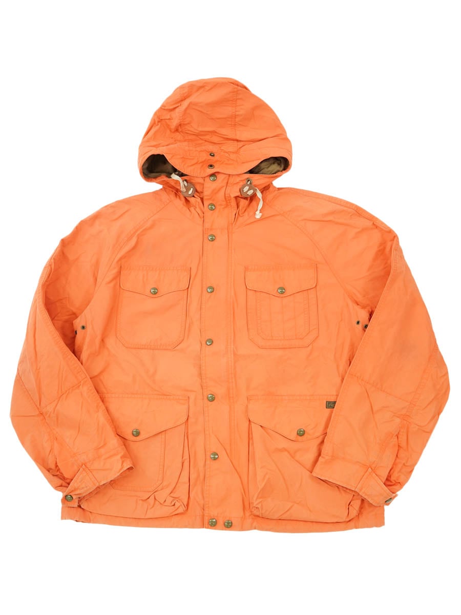 RALPH LAUREN OILED COTTON MOUNTAIN PARKA ORANGE (SIZE.X LARGE)