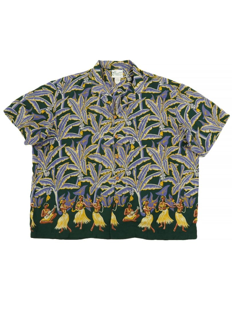 90'S DIAMOND HEAD SPORTSWEAR ''HULA GIRL'' HAWAIIAN SHIRT (SIZE. 2X LARGE) MADE IN HAWAII