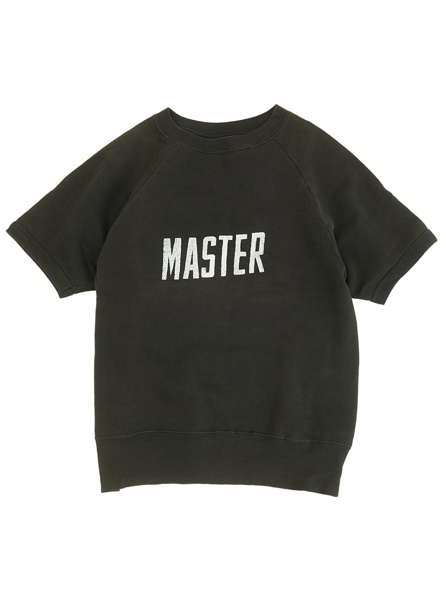 60'S ''MASTER'' RAGLAN SLEEVE S/S SWEAT SHIRT BLACK (APPROX.MEDIUM)