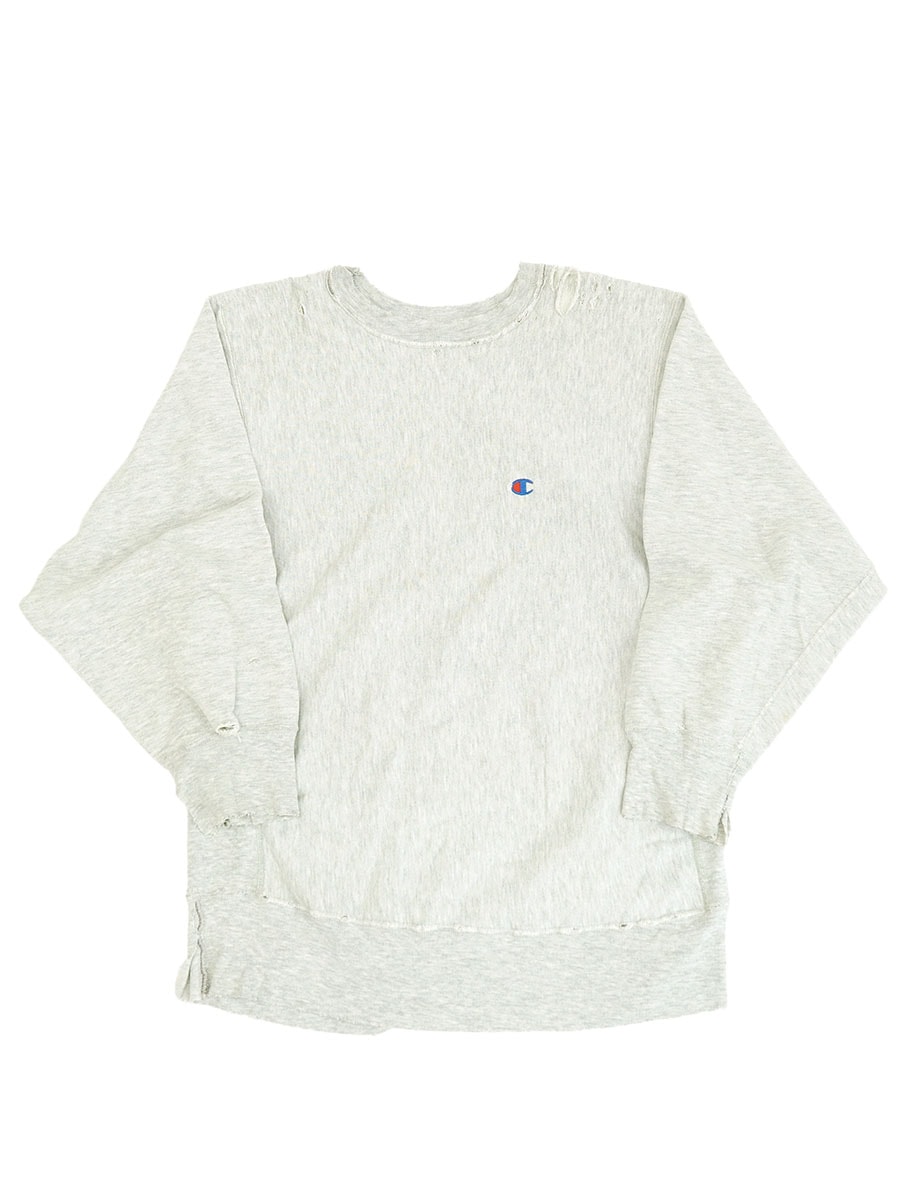 80'S CHAMPION REVERSE WEAVE PLAIN DAMEGE！ GREY (SIZE.X LARGE) MADE IN USA