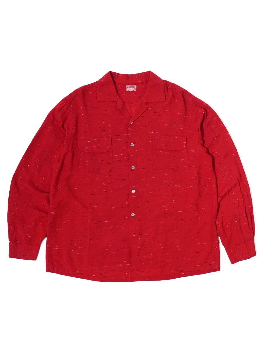 50'S MCGREGOR L/S NEP RAYON SHIRT (SIZE.LARGE)