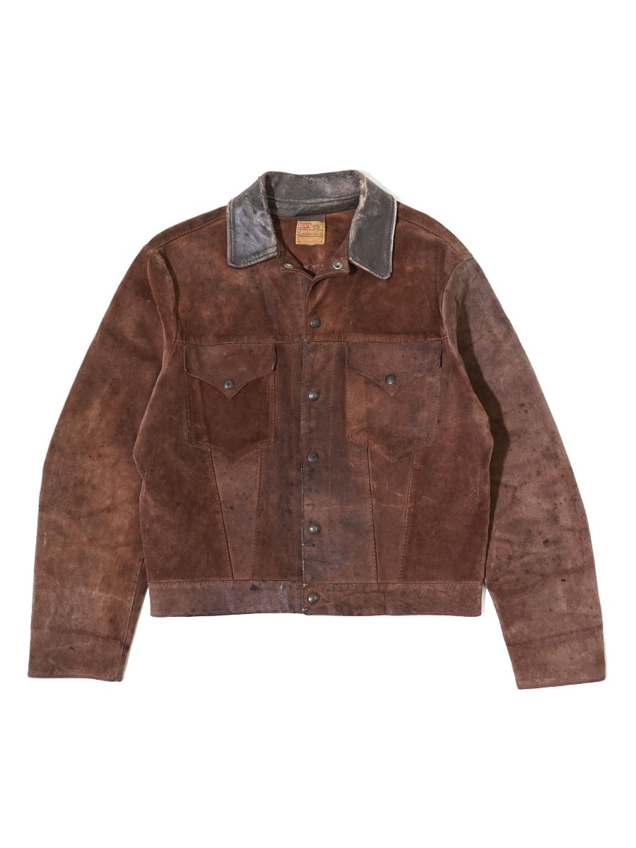 50'S LEVI'S SHORTHORN LABEL SUEDE JACKET (APPROX.42)
