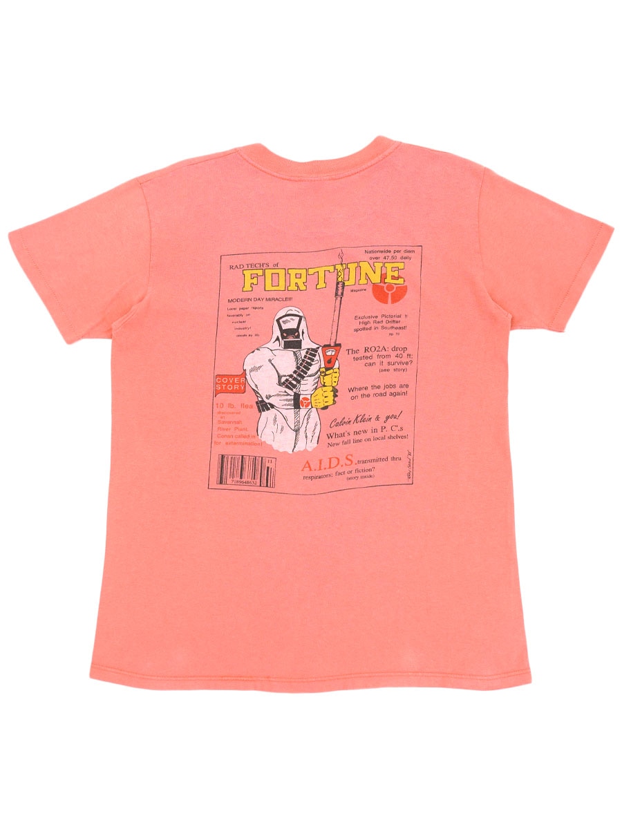 80'S～ STEDMAN ''RAD TECH'S OF FORTUNE'' POCKET T SHIRT (SIZE.MEDIUM) MADE IN USA