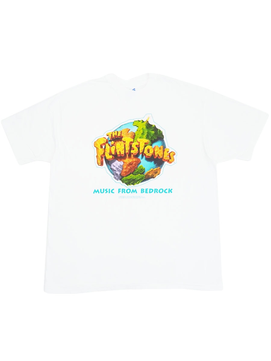 90'S HANES ''THE FLINTSTONES'' T SHIRT WHITE (SIZE.X LARGE) MADE IN USA