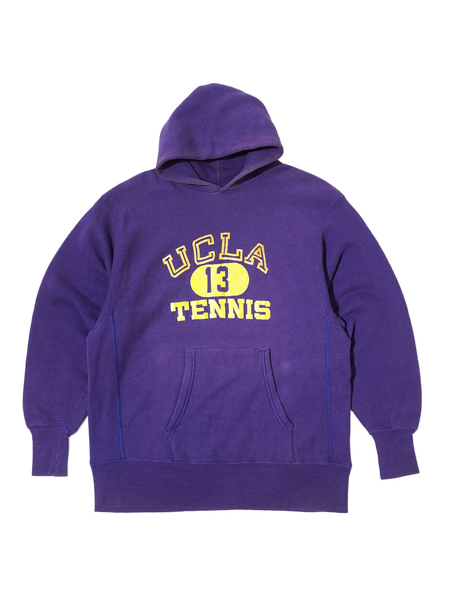 70'S CHAMPION REVERSE WEAVE HOODIE ''UCLA TENNIS #13'' PURPLE (SIZE.LARGE)