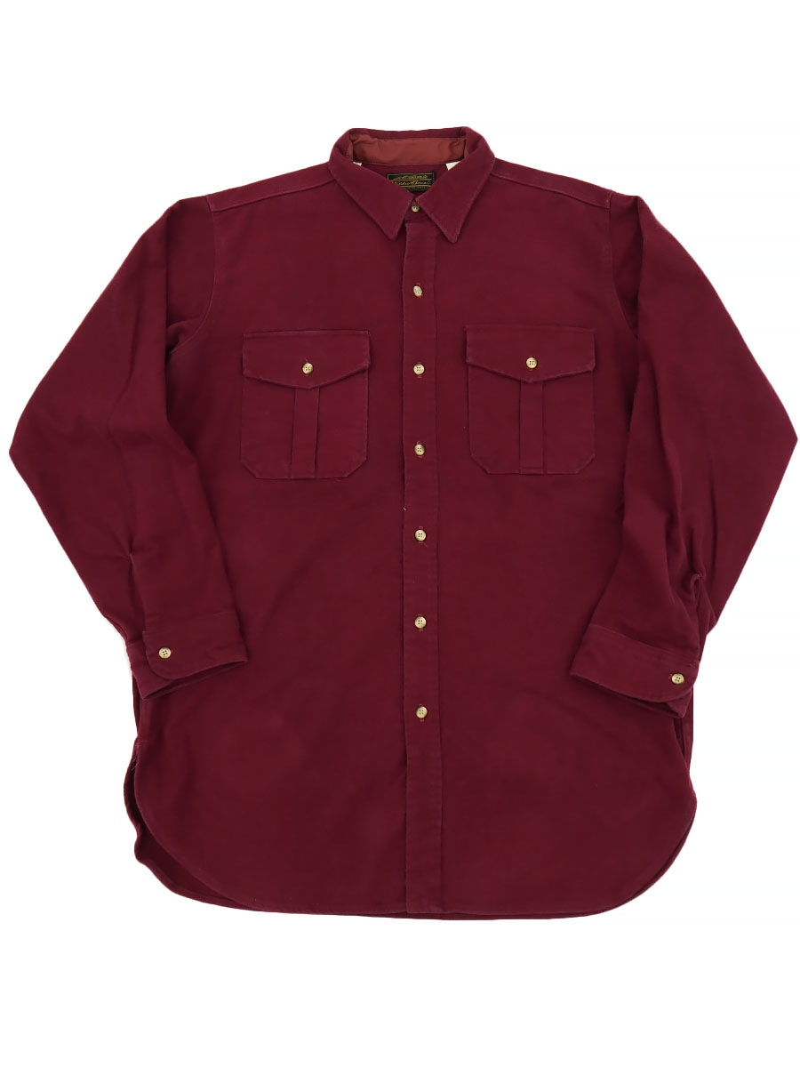 80'S EDDIE BAUER CHAMOIS CLOTH L/S SHIRT (SIZE. X LARGE) MADE IN USA