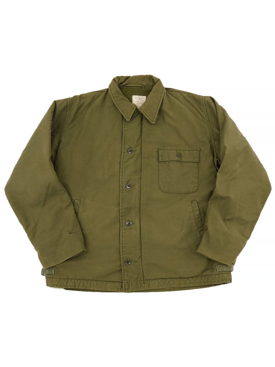 80's U.S.NAVY A-2 DECK JACKET (SIZE. LARGE)