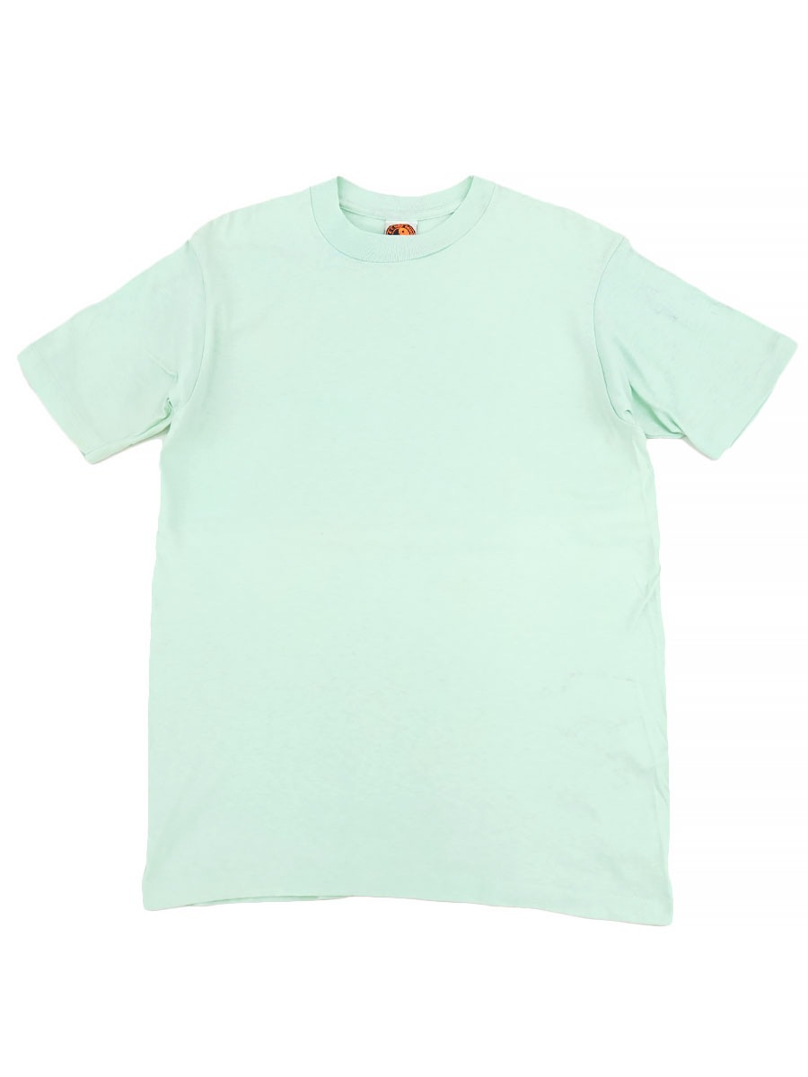 80'S～ T&C SURF 100%COTTON PLAIN T SHIRT MINT BLUE (SIZE. X LARGE) MADE IN USA