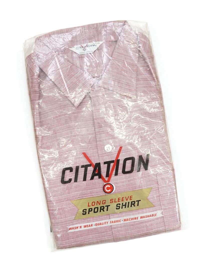 60'S CITATION LOOP COLLAR COTTON SHIRT (SIZE.LARGE) NOS