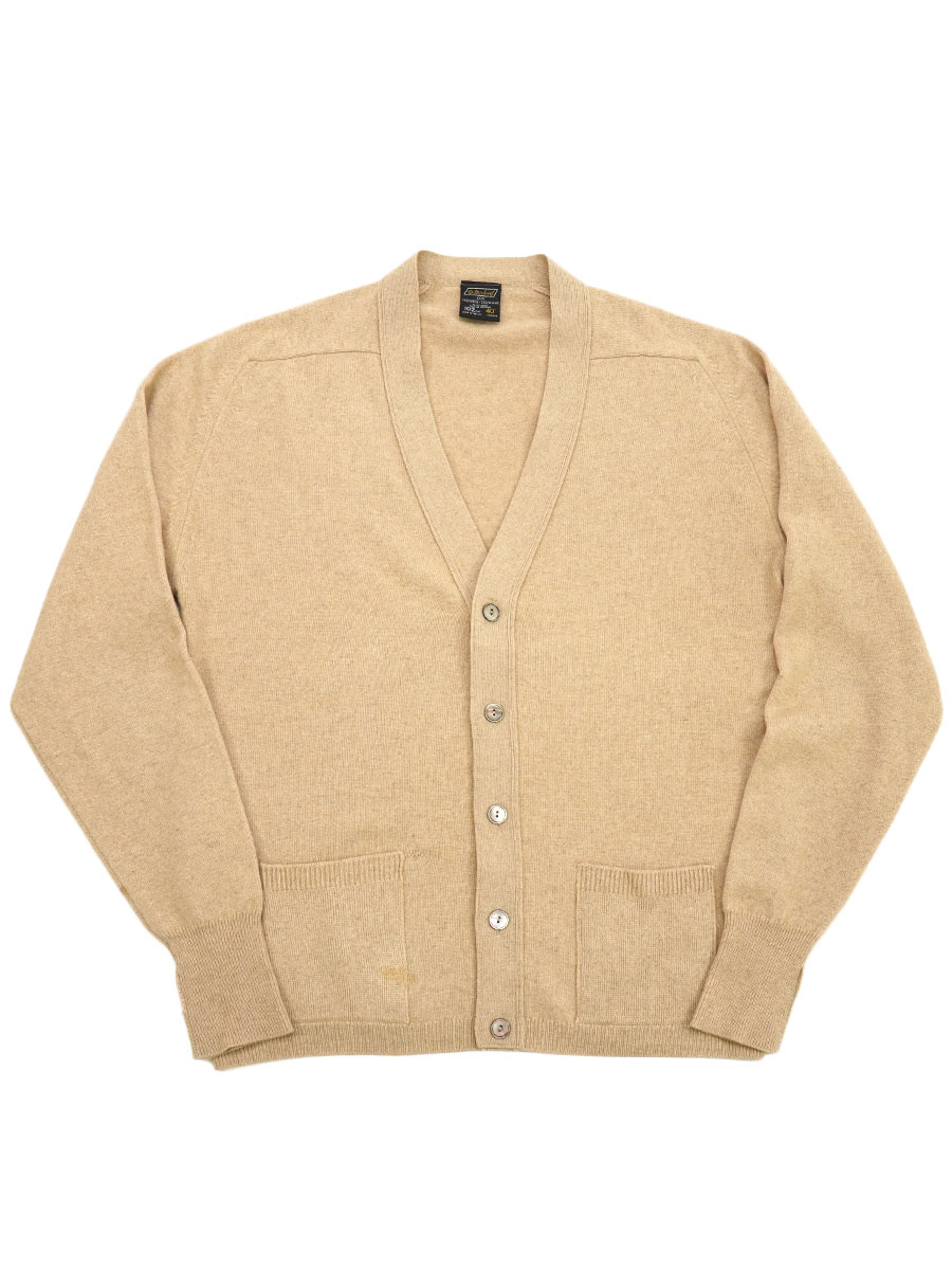 70'S ST MICHAEL CASHMERE CARDIGAN BEIGE (SIZE.MEDIUM)