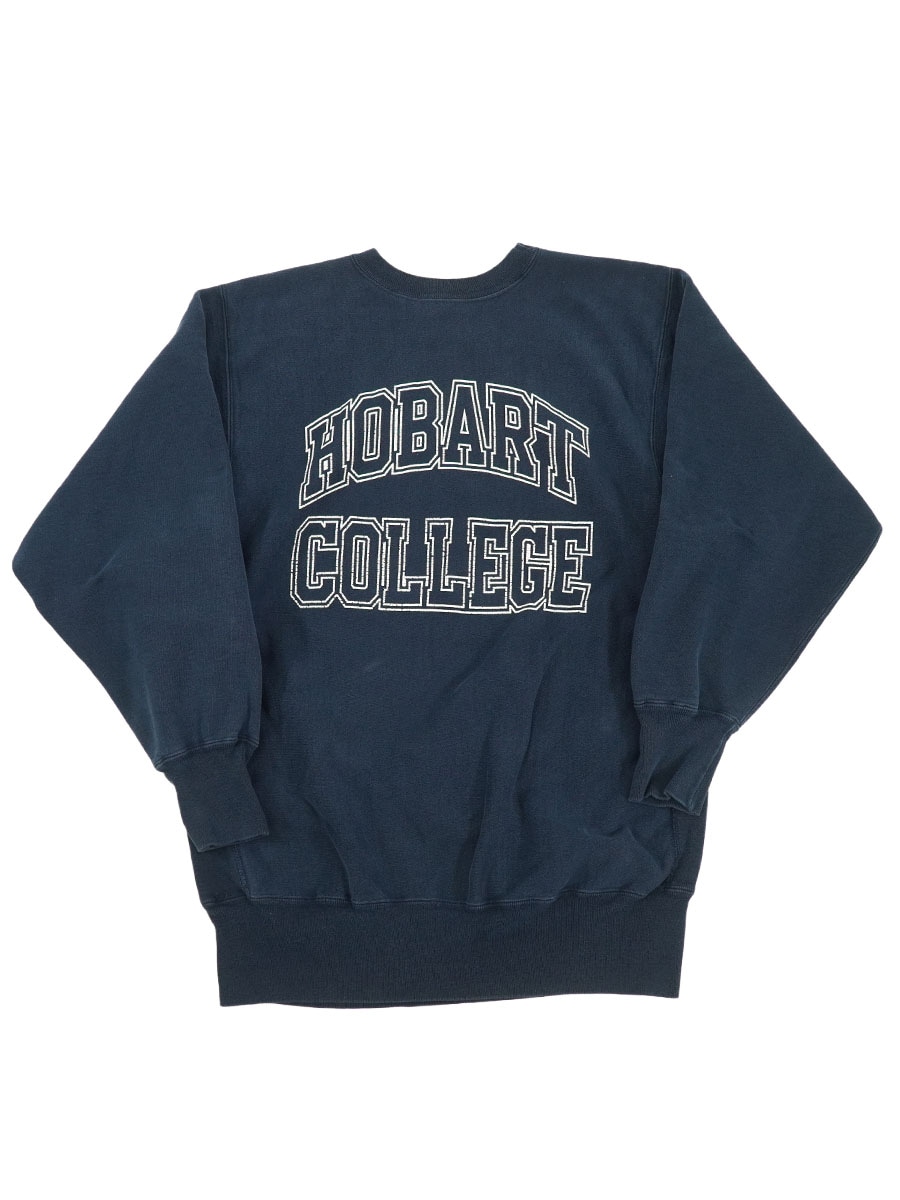 90'S CHAMPION REVERSE WEAVE ''HOBART COLLEGE'' NAVY (SIZE.XX LARGE) MADE IN USA