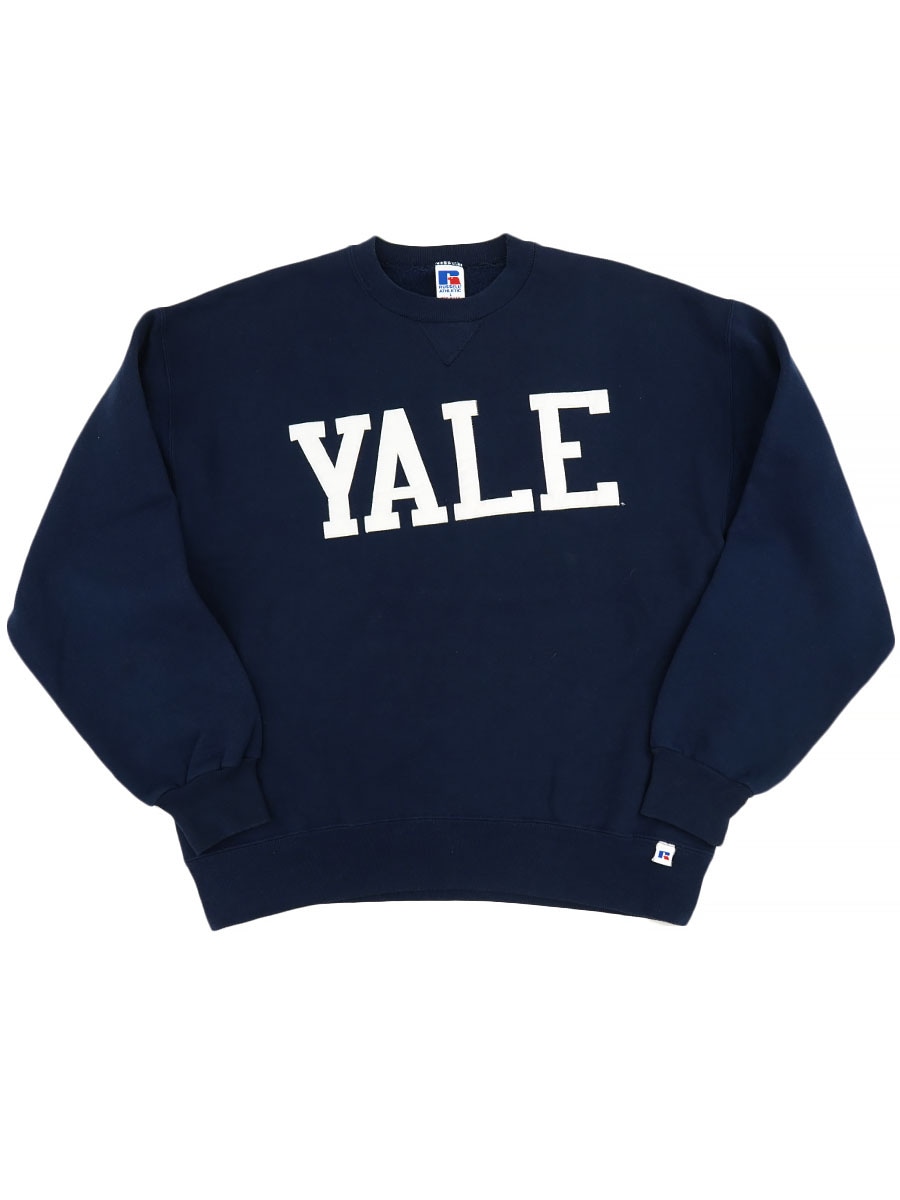 90'S RUSSELL ATHLETIC FRONT V SWEAT SHIRT ''YALE'' (SIZE. LARGE