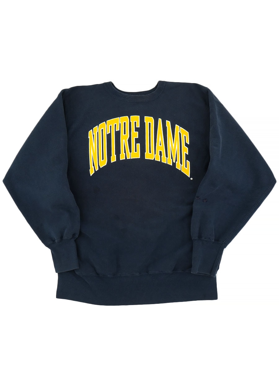90'S CHAMPION REVERSE WEAVE CRUE ''NOTRE DAME'' (SIZE. X LARGE) MADE IN USA