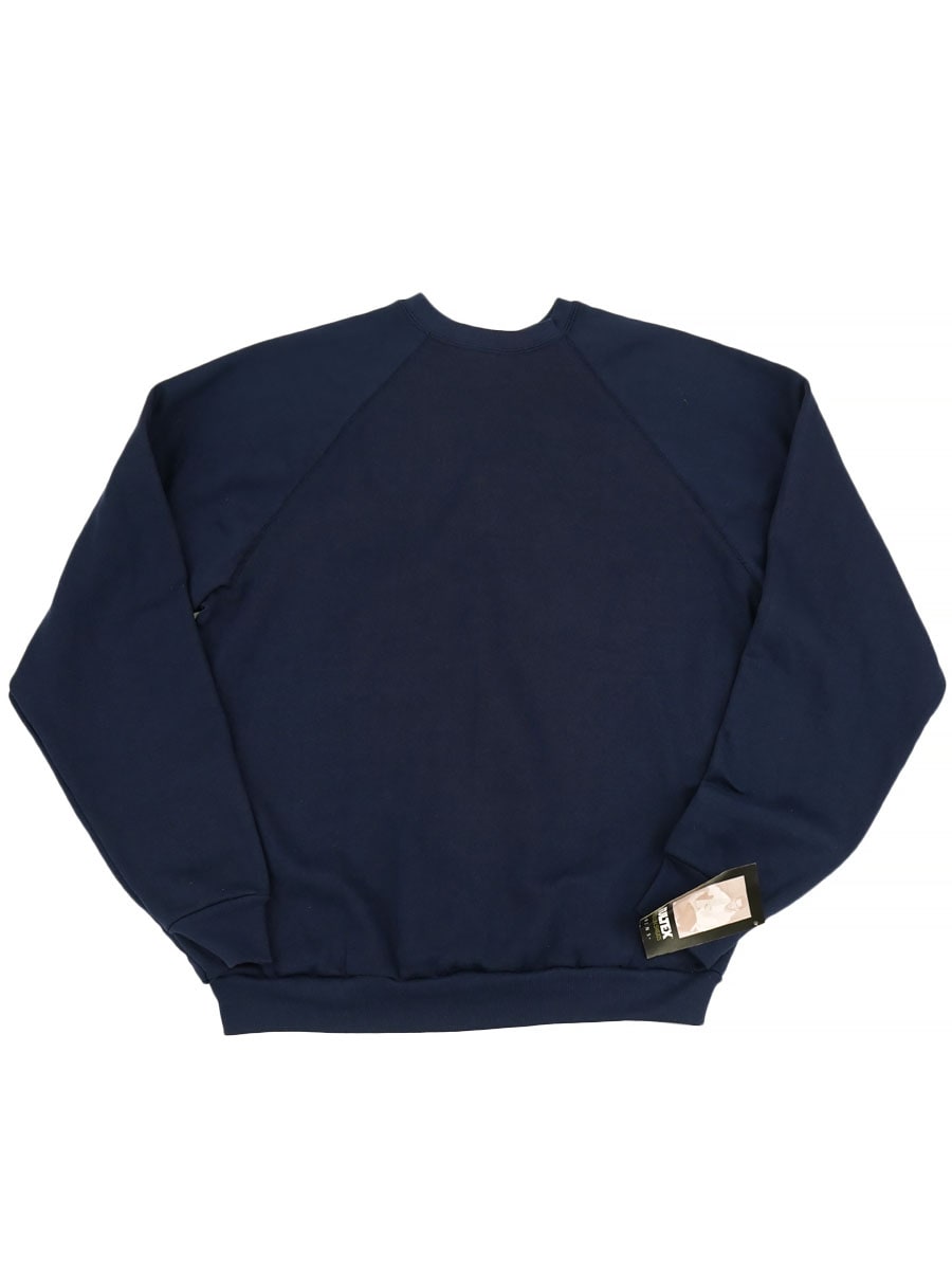 90'S TULTEX CREW NECK PLAIN SWEAT SHIRT NAVY (SIZE. LARGE) NOS