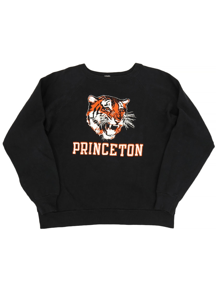 80'S CHAMPION ''PRINCETON'' CREW NECK SWEAT SHIRT BLK (SIZE. X LARGE)