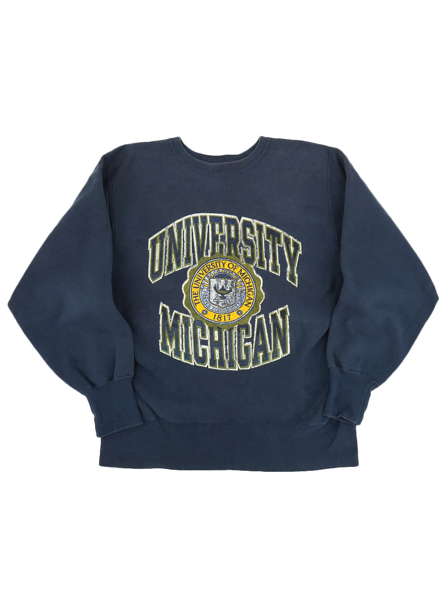 80'S CHAMPION REVERSE WEAVE CRUE ''UNIVERSITY MICHIGAN'' (SIZE. LARGE) 