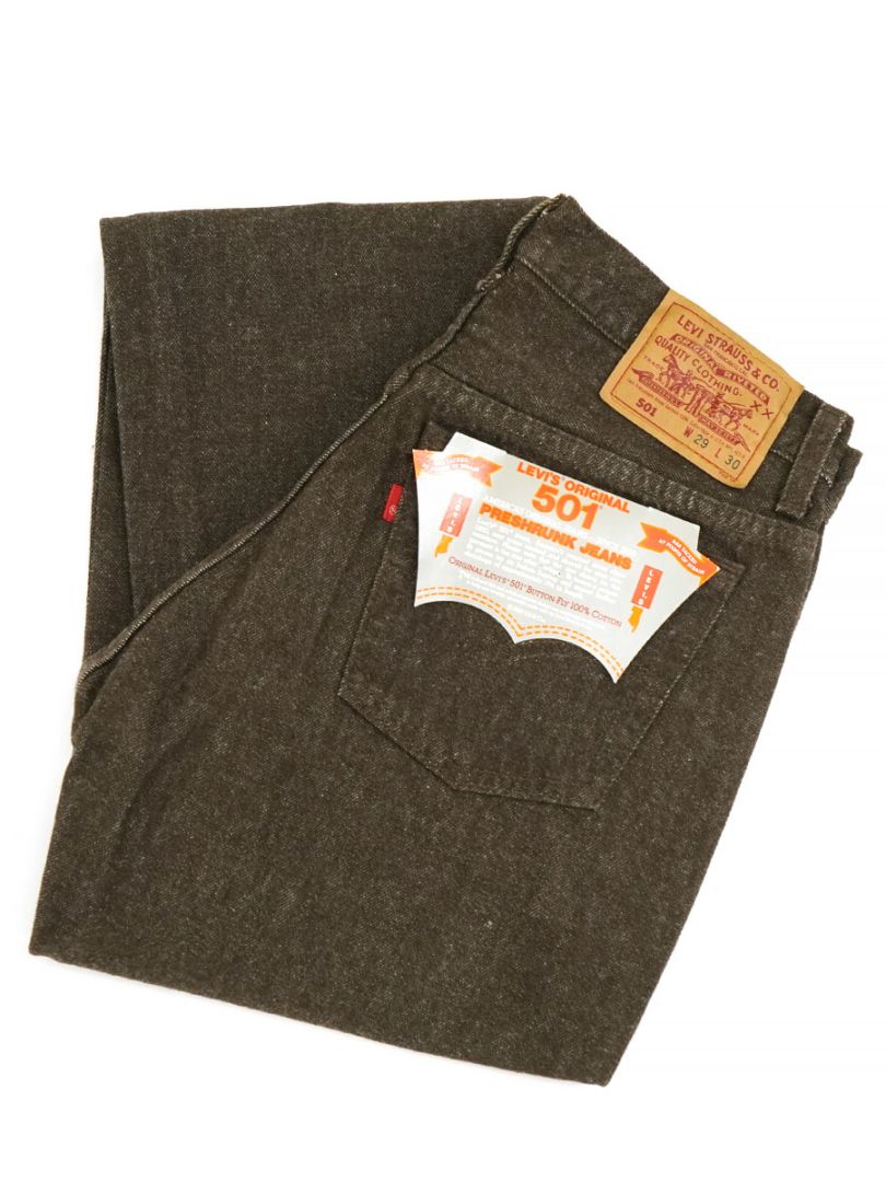 80'S LEVI'S 501 COLOR JEANS BROWN (SIZE. W29 L30) NOS