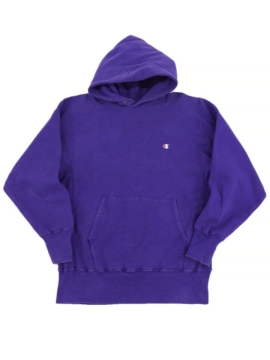 90'S CHAMPION REVERSE WEAVE HOODIE PLAIN PURPLE (SIZE. LARGE) MADE
