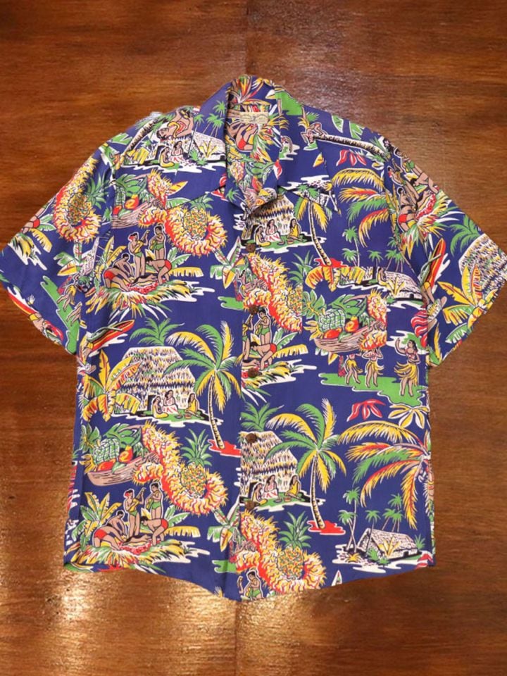 1950s HAWAIIAN SHIRT , Size M