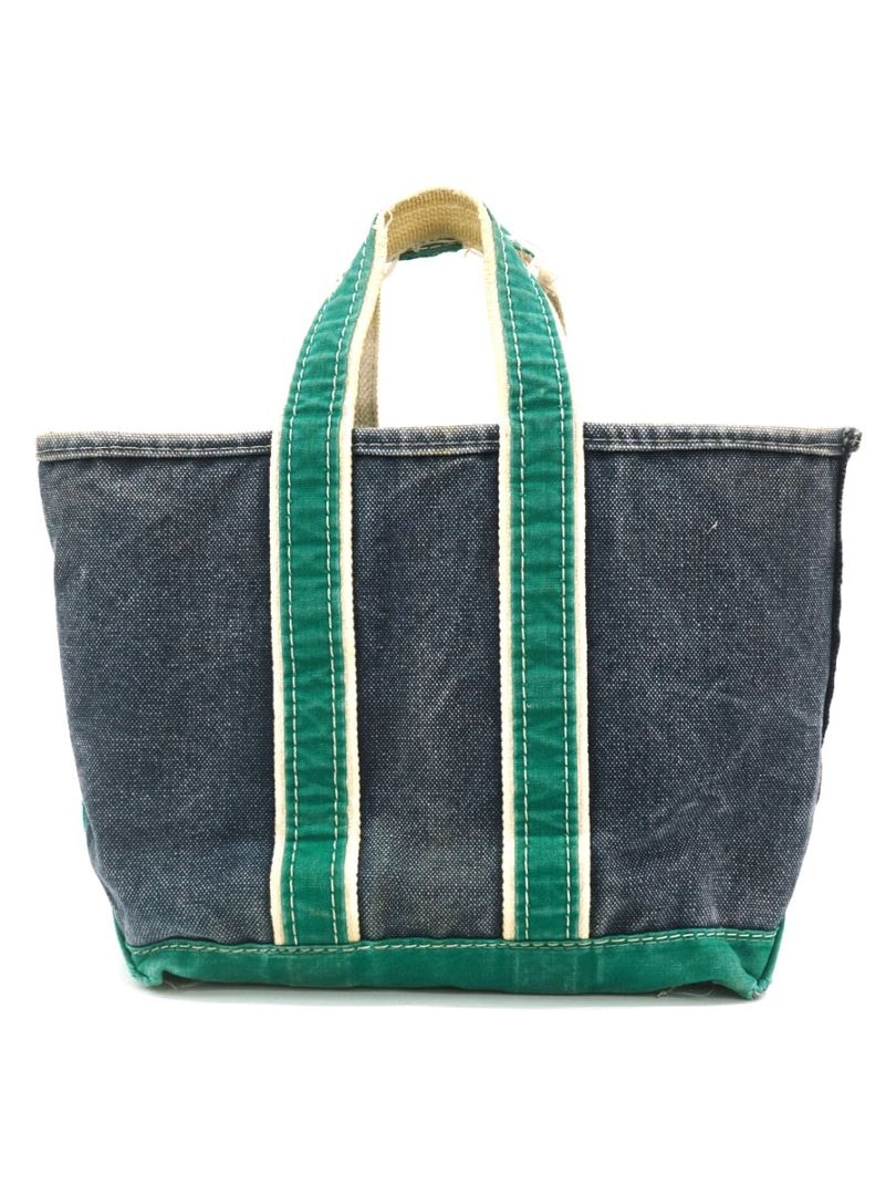 80'S L.L.BEAN DELUXE BOAT AND TOTE NAVY/GREEN
