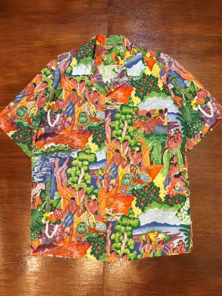 1950s HAWAIIAN SHIRT , SAVAGE , Size  M