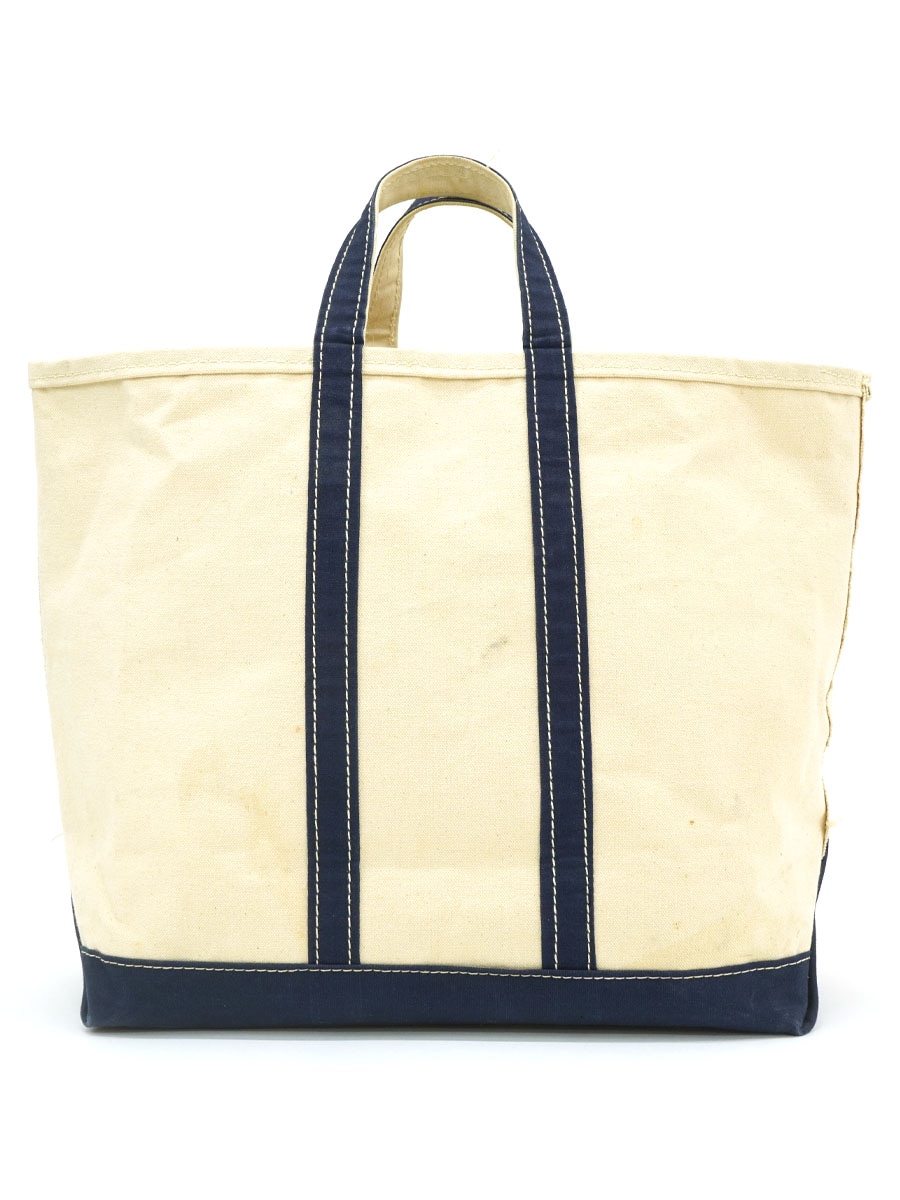 80'S L.L.BEAN BOAT AND TOTE NATURAL/NAVY ②