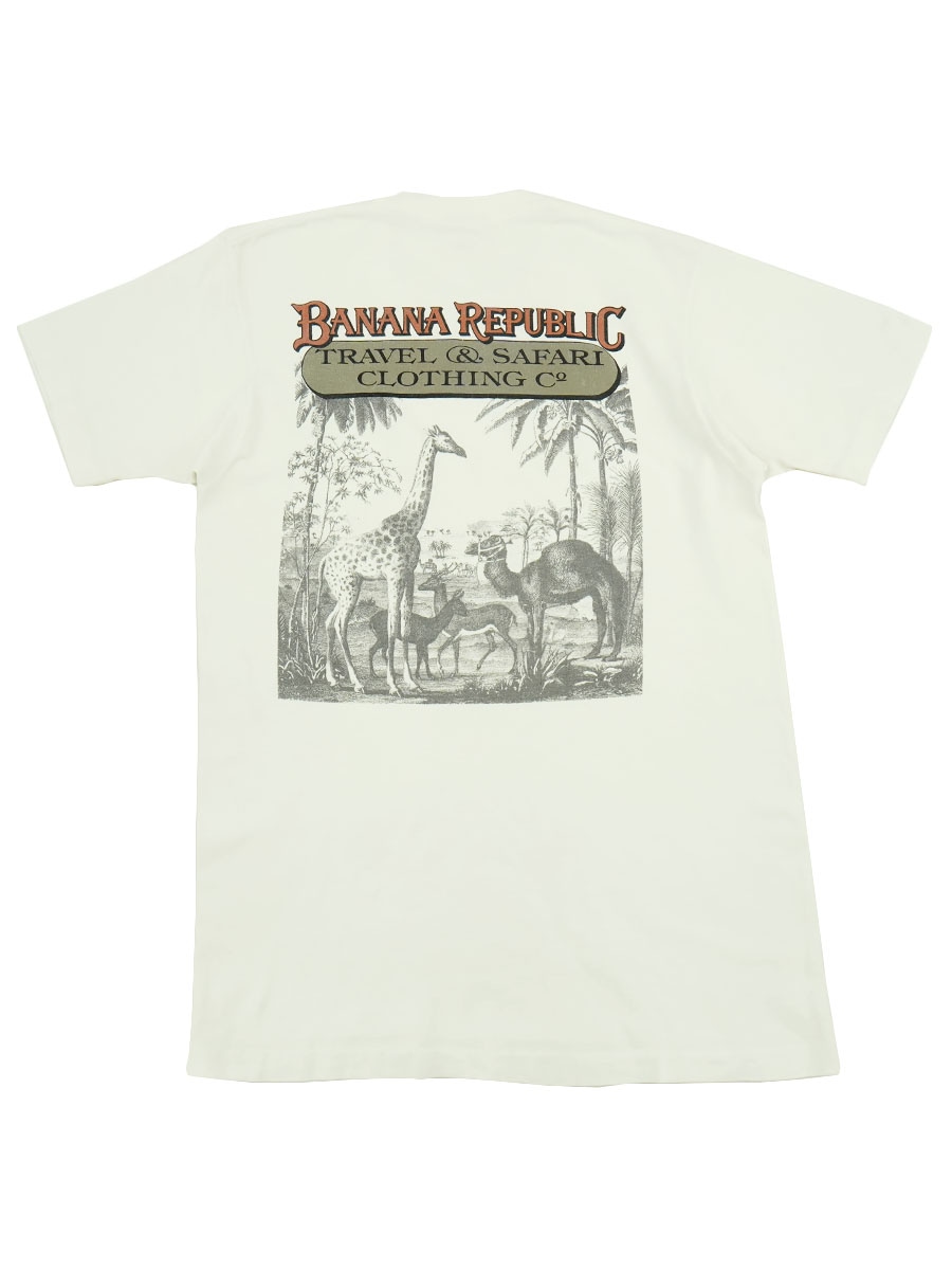 80'S BANANA REPUBLIC ''TRAVEL & SAFARI'' POCKET T SHIRT (APPROX