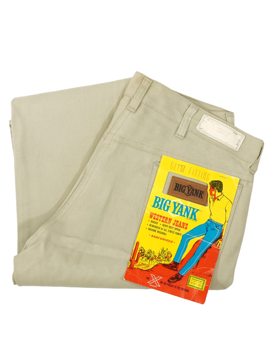 60'S BIG YANK SLIM FITTING WESTERN JEANS (SIZE.W34 L S)  NOS