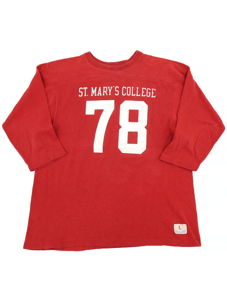 70'S CHAMPION ''ST.MARY'S COLLEGE'' ＃78 FOOTBALL T SHIRT (SIZE. LARGE)