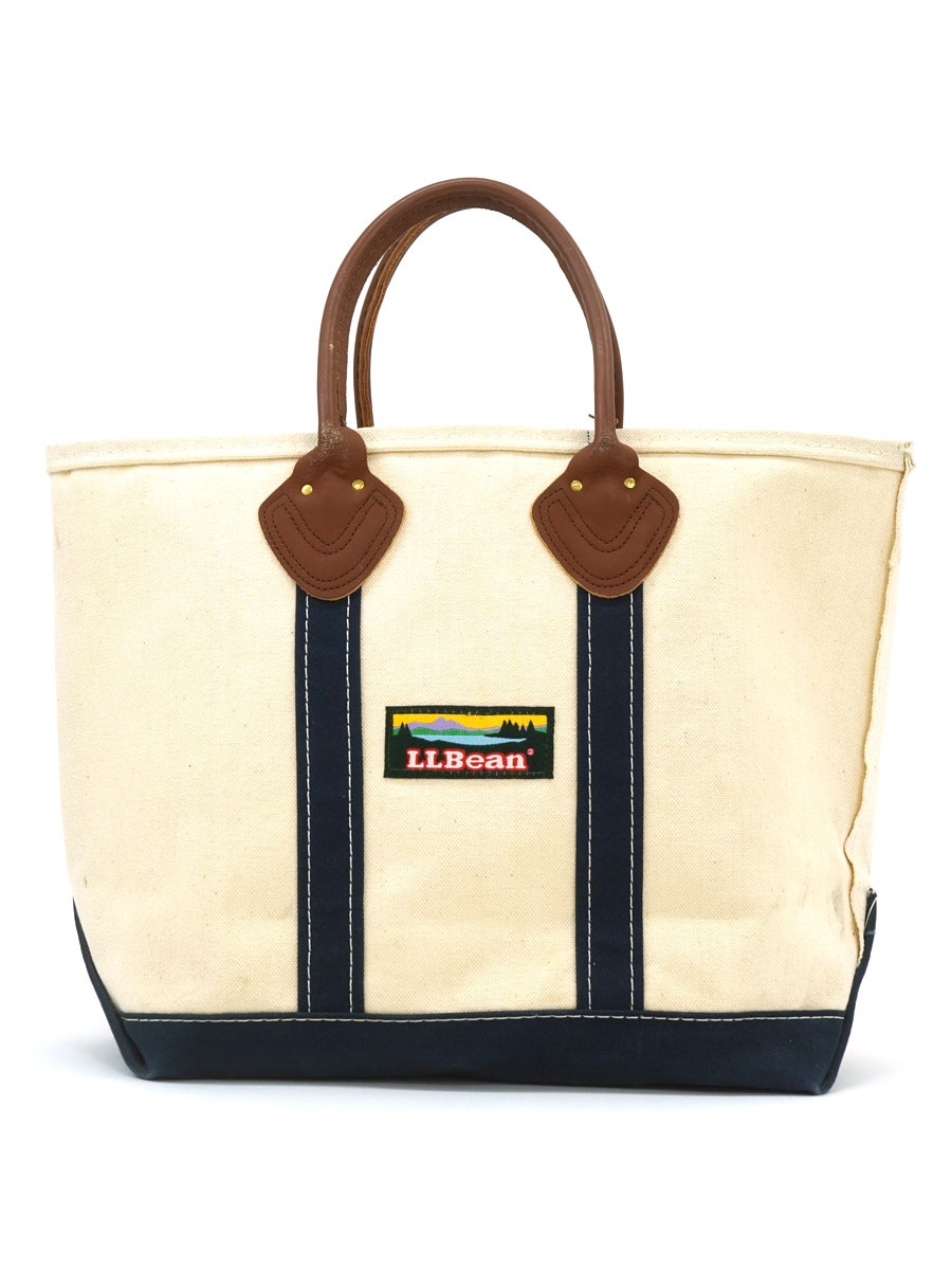 80'S～ L.L.BEAN BOAT AND TOTE LEATHER HANDLE NATURAL/NAVY | すべて