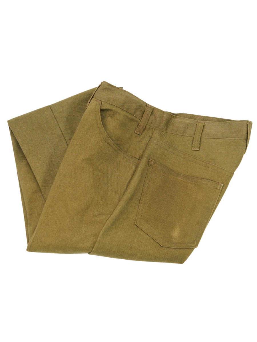 70's LEVI'S BIG E STA-PREST コットンツイルパンツ オリーブ 実寸(W29 L28)