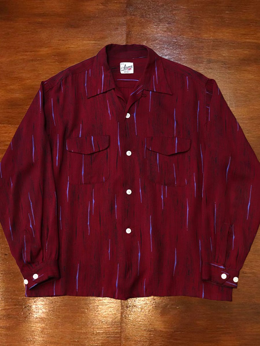 1950s L/S ROCKABILLY SHIRT , Size L