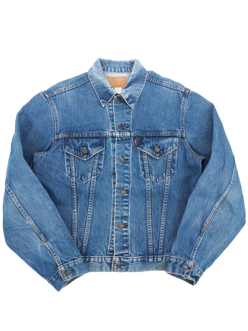 濃紺 70s Levi's 71205-0217 40L ケアタグ 刻印527 70's Levi's 71205-0317 デニムジャケット ブランケットライナー(40L