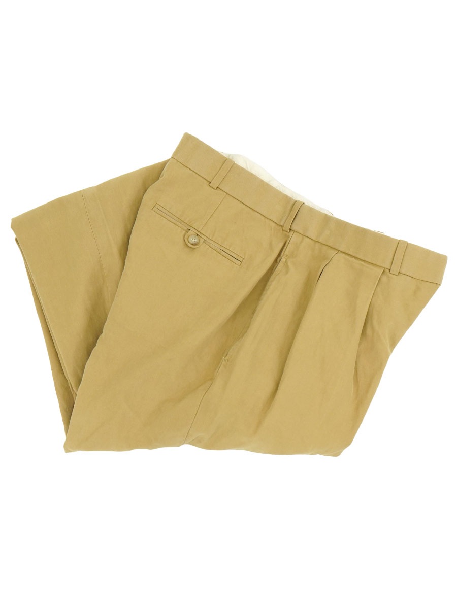 POLO by Ralph Lauren コットンシルク タックパンツ 36 RALPH LAUREN 2TUCK SILK×COTTON PANTS BEIGE (SIZE.W36 L30) | NEW