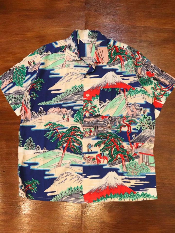 1950s DEAD STOCK , HAWAIIAN SHIRT , Size  L