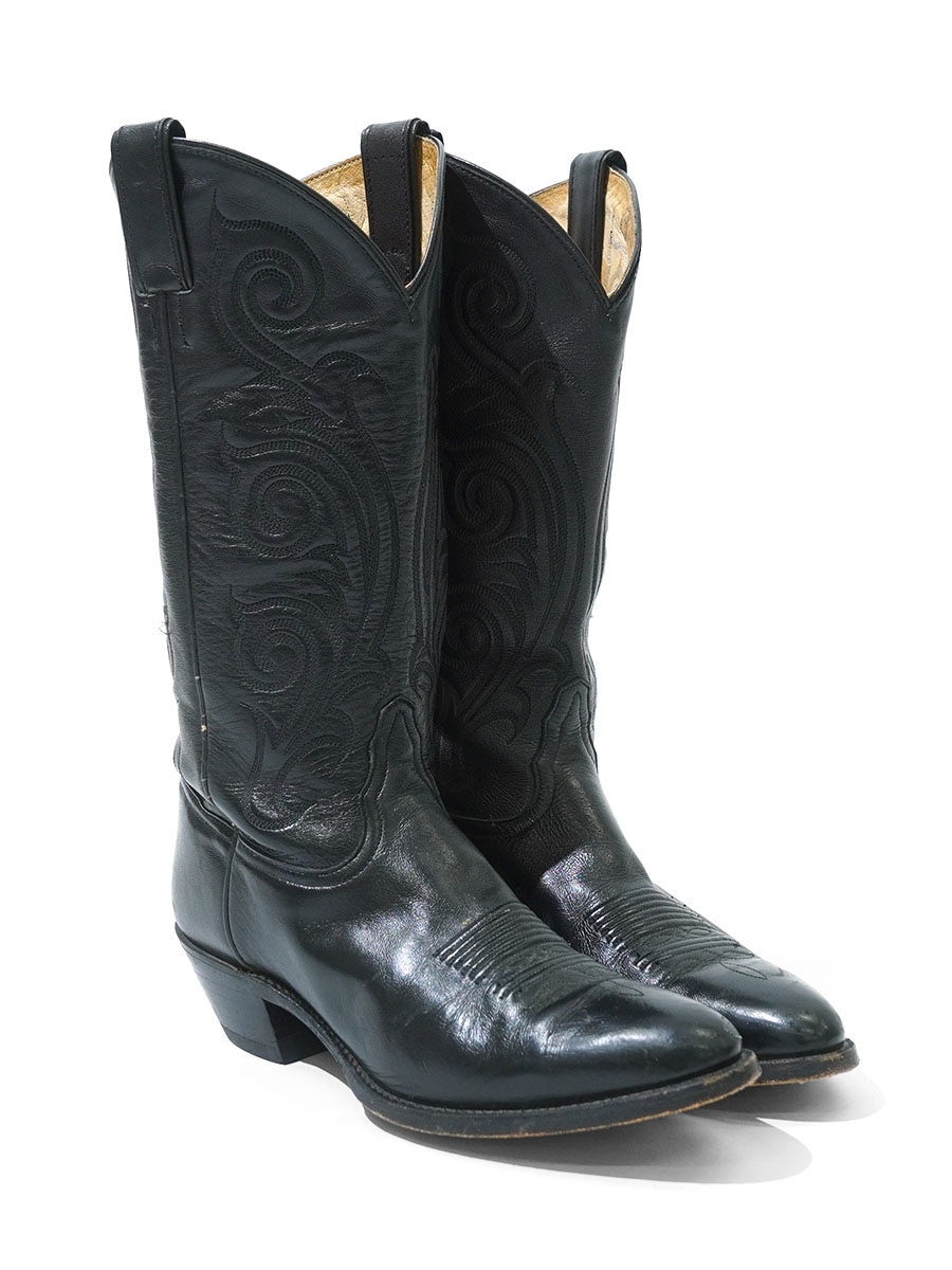 TONY LAMA WSTERN BOOTS BLACK (SIZE.8 1/2 ) MADE IN MEXICO | NEW