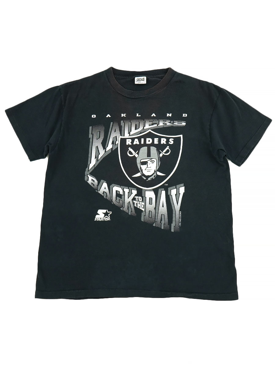 90's ANVIL ''RAIDERS BACK TO THE BAY'' STARTER T SHIRT (SIZE