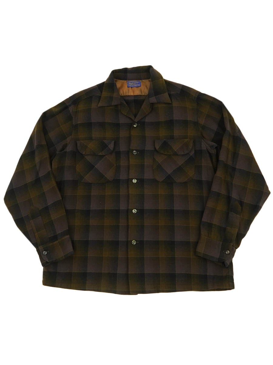 50'S PENDLETON PLAID BOARD SHIRT (SIZE.MEDIUM)