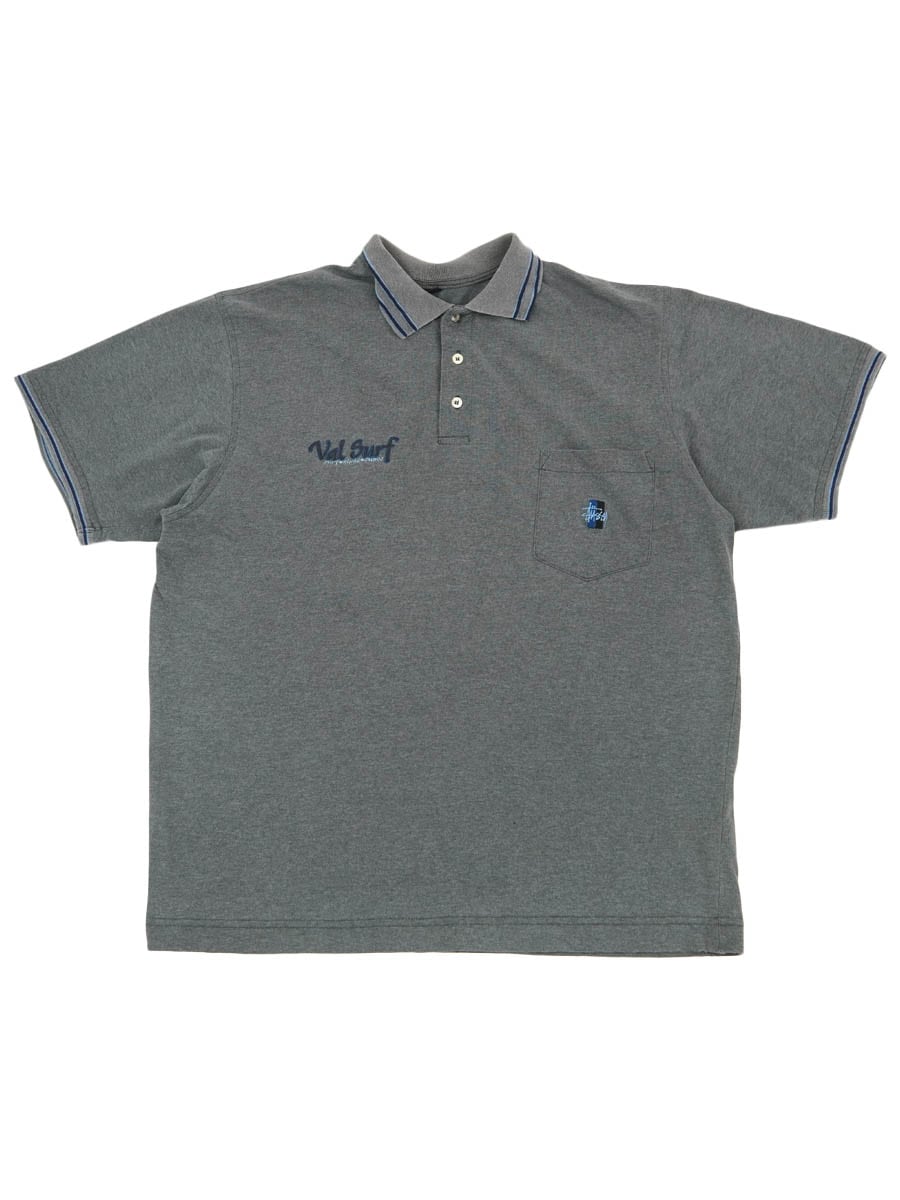 90'S STUSSY ''VAL SURF'' POLO SHIRT (SIZE.X LARGE) MADE IN USA